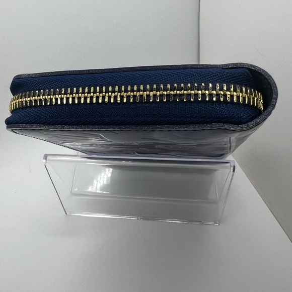 GUG Louis Vuitton Rare Vernis Blue Floral IKAT Zippy Wallet - Picture 4 of 11